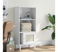 VidaXL Bibliothèque SENJA aspect de rotin blanc bois massif de pin 358059 Blanc G