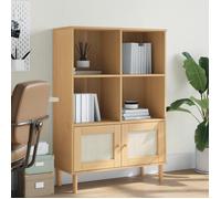 vidaXL Bibliothèque SENJA aspect de rotin marron bois massif de pin 358061