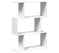 vidaXL Étagère séparatrice de pièce à 3 niveaux blanc 70x24x97 cm, bibliothèque, support à livres, étagère d'exposition, 858111