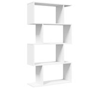 vidaXL Bibliothèque séparateur de pièce à 4 Niveaux Blanc 70 x 24 x 129 cm Bois d'ingénierie
