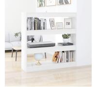 vidaXL Bibliothèque séparateur de pièce Blanc 100x30x103 cm