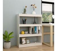 Vidaxl Bibliothèque/Séparateur De Pièce Blanc 100x30x103 Cm Pin Massif Blanc