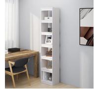 vidaXL Bibliothèque-séparateur de pièce 808154 Pin massif Blanc 40x30x199 cm