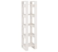 Vidaxl Bibliothèque/Séparateur De Pièce Blanc 41x35x160 Cm Pin Solide Blanc