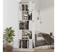 vidaXL Bibliothèque/Séparateur de pièce Blanc 51x25x163,5cm Pin solide Blanc G
