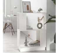 Bibliothèque/Séparateur de Pièce Noir 51x25x70 cm Pin Solide Étagère vidaXL