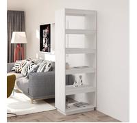 Vidaxl Bibliothèque/Séparateur De Pièce Blanc 60x35x167 Cm Pin Massif Blanc