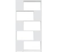 vidaXL Bibliothèque/Séparateur de pièce Blanc 80x24x155 cm Aggloméré Blanc G