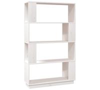 vidaXL Bibliothèque 80x25x132 cm Pin massif Blanc Design contemporain