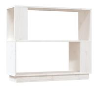 Vidaxl Bibliothèque/Séparateur De Pièce Blanc 80x25x70 Cm Pin Solide Blanc