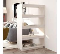 vidaXL Bibliothèque-séparateur de pièce, blanc, 80 x 35 x 135 cm, pin massif