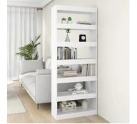 vidaXL Bibliothèque/Séparateur de pièce blanc bois d'ingénierie 811727