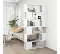 VidaXL Bibliothèque-Séparateur de pièce Blanc brillant 100x24x188 cm