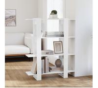 vidaXL Bibliothèque-Séparateur de pièce Blanc brillant 100x30x123,5 cm