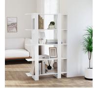 vidaXL Bibliothèque-Séparateur de pièce Blanc brillant 100x30x160 cm