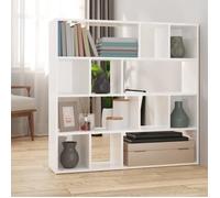 Vidaxl Bibliothèque/Séparateur De Pièce Blanc Brillant 105x24x102 Cm Blanc