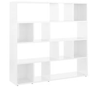 vidaXL Bibliothèque/Séparateur de pièce Blanc Brillant 105x24x102 cm