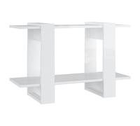 Vidaxl Bibliothèque/Séparateur De Pièce Blanc Brillant 80x30x51 Cm Blanc
