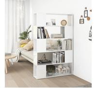 vidaXL Bibliothèque séparateur de pièce Blanc Brillant Bois ingénierie, cloison de séparation, séparateur, écran de confidentialité