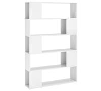 vidaXL Bibliothèque séparateur de pièce Blanc Brillant Bois ingénierie, cloison de séparation, séparateur, écran de confidentialité