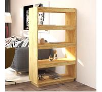 VidaXL Bibliothèque-Séparateur de pièce, Brun, 80 x 35 x 135cm, Bois de pin massif