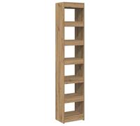 vidaXL Bibliothèque / Séparateur de pièce chêne artisanal 40x30x198 cm