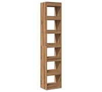 vidaXL Bibliothèque/Séparateur de pièce chêne Artisanal 40x30x198 cm, séparateur de pièce, cloison de séparation, étagère à Livres, bibliothèque