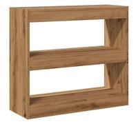 vidaXL Bibliothèque/Séparateur de pièce chêne Artisanal 80x30x72 cm, séparation de pièce, cloison de pièce, Armoire à Livres, bibliothèque, séparateur