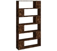 vidaXL Bibliothèque / Séparateur de pièce chêne fumé 100x24x188 cm