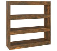 Vidaxl Bibliothèque/Séparateur De Pièce Chêne Fumé 100x30x103 Cm