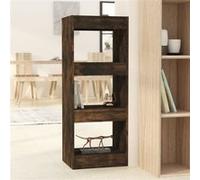 vidaXL Bibliothèque/Séparateur de pièce Chêne fumé 40x30x103 cm Brun G