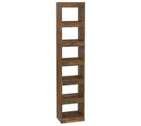 Vidaxl Bibliothèque/Séparateur De Pièce Chêne Fumé 40x30x198 Cm