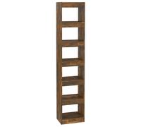 vidaXL Bibliothèque-Séparateur de pièce Chêne fumé 40x30x198 cm