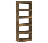 Vidaxl Bibliothèque/Séparateur De Pièce Chêne Fumé 60x30x166 Cm