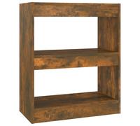 Vidaxl Bibliothèque/Séparateur De Pièce Chêne Fumé 60x30x72 Cm