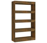 Vidaxl Bibliothèque/Séparateur De Pièce Chêne Fumé 80x30x135 Cm