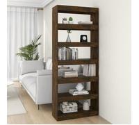 VidaXL Bibliothèque-Séparateur de pièce Chêne fumé 80x30x198 cm