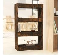 vidaXL Bibliothèque-séparateur de pièce Chêne fumé 60x30x103 cm
