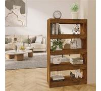 Vidaxl Bibliothèque/Séparateur De Pièce Chêne Fumé 80x30x135 Cm