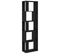 vidaXL Bibliothèque/Séparateur de pièce chêne Noir 45x24x159 cm, bibliothèque, Armoire de Rangement, Support de Rangement, étagère à Livres
