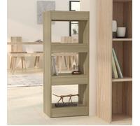 Bibliothèque Séparateur de Pièce, Etagère à Livres avec Rangement, Meuble à Livres Salon Salle de Séjour, Chêne Sonoma Bois d'Ingénierie