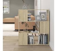 vidaXL Bibliothèque Séparateur de Pièce Cloison de Séparation Armoire à Livres Rangement Diviseur Paravent Chêne Sonoma 80x24x94 cm