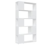 vidaXL Bibliothèque Séparateur de Pièce Cloison de Séparation Armoire à Livres Rangement Diviseur Paravent Blanc 80x24x155 cm Aggloméré