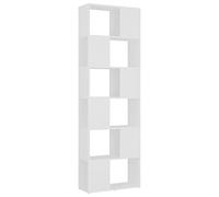 vidaXL Bibliothèque Séparateur de Pièce Cloison de Séparation Armoire à Livres Rangement Diviseur Paravent Intérieur Blanc 60x24x186 cm
