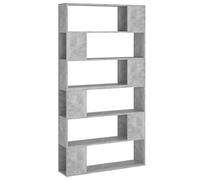 VidaXL Bibliothèque-Séparateur de pièce Gris béton 100x24x188 cm