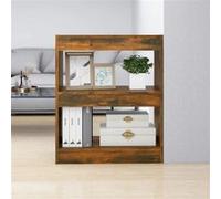 Vidaxl Bibliothèque/Séparateur De Pièce Chêne Fumé 60x30x72 Cm