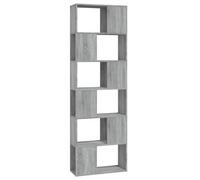 vidaXL Bibliothèque/Séparateur de Pièce Étagère à Livres Meuble de Rangement Cloison de Séparation Salon Intérieur Sonoma Gris 60x24x186 cm