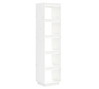 vidaXL Bibliothèque/Séparateur de Pièce Étagère à Livres Meuble de Rangement Cloison de Séparation Salon Blanc 40x35x167 cm Pin Solide