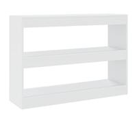 vidaXL Bibliothèque/Séparateur de Pièce Étagère à Livres Meuble de Rangement Paravent Cloison de Séparation Diviseur Salon Blanc 100x30x72 cm