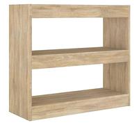 vidaXL Bibliothèque/Séparateur de Pièce Étagère à Livres Meuble de Rangement Paravent Cloison de Séparation Diviseur Chêne Sonoma 80x30x72 cm